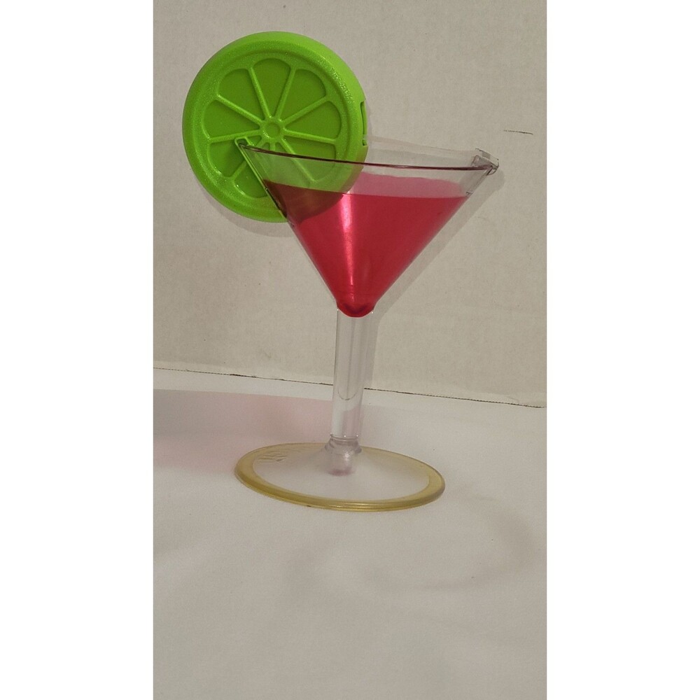 Scotch 3M Desktop Magic Tape Dispenser Cosmo Cocktail Bar Glass Decor Used